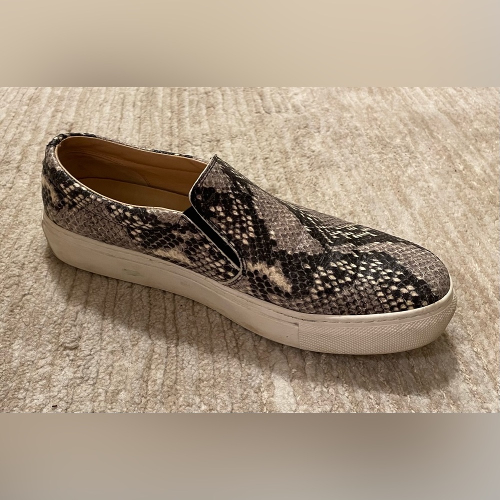 KMB Faux Snakeskin Slip-on Sneakers Size 41 - Picture 6 of 13